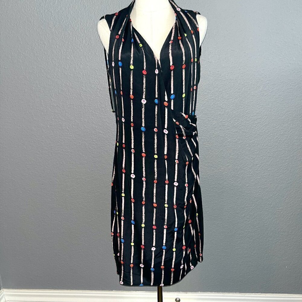 Eroke Sleeveless Wrap Dress - Made In Italy - Euc - Italian Size 42 = Us 6 / S